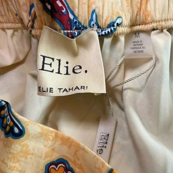 Elie  Tahari Tiered Boho Floral Full Maxi Skirt sz M - Picture 2 of 4
